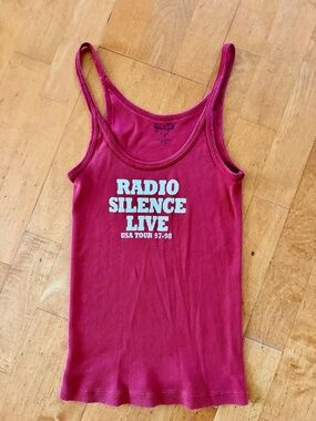 Brandy Melville Radio Silence Live Ribbed Tank - red/maroon